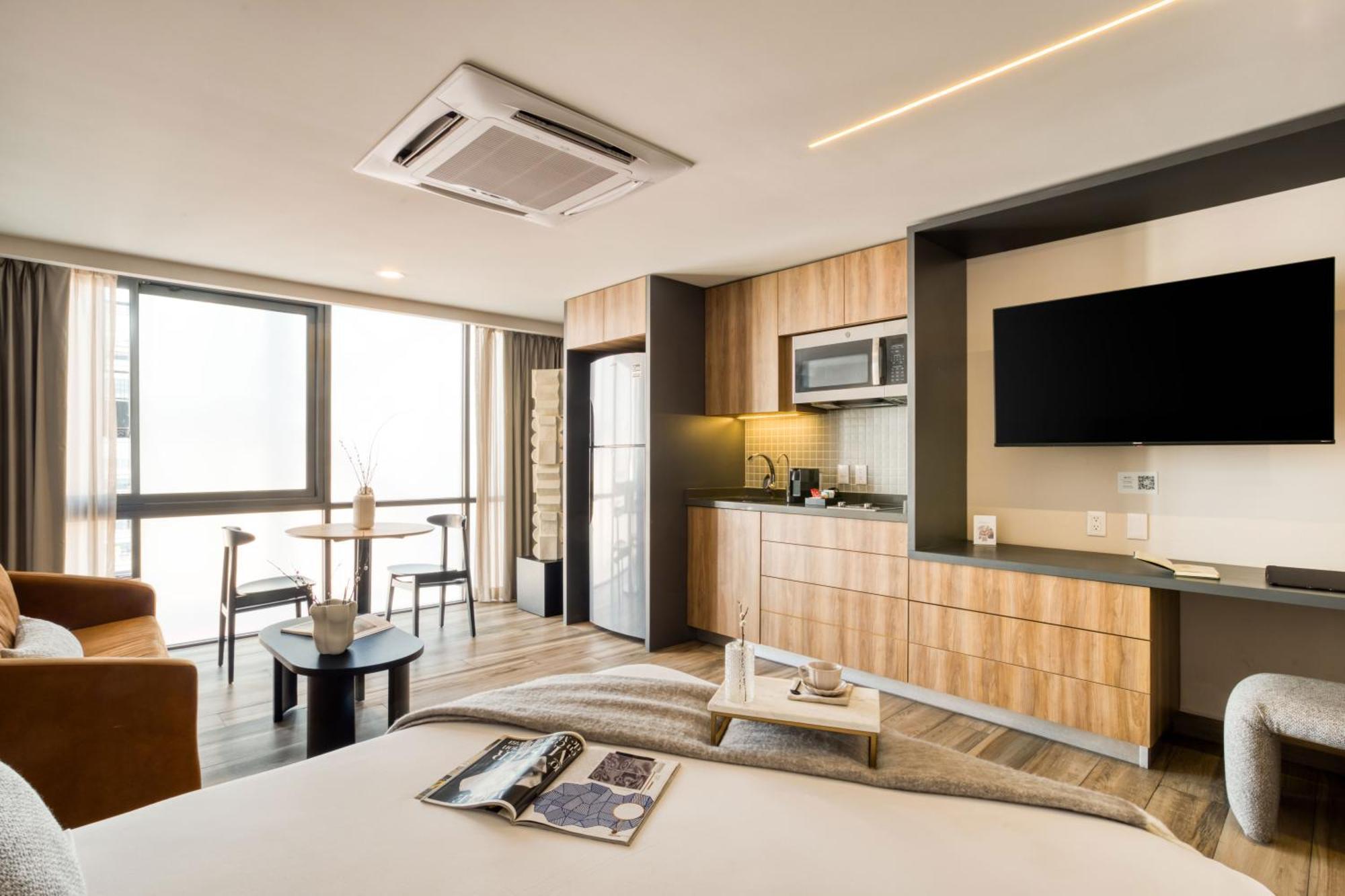 Aparthotel Uliv Cibeles Mexiko-Stadt Zimmer foto